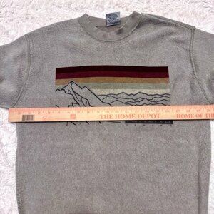 Cozy Fuzzy Juneau Mountain Crewneck Sweatshirt | Size Small Prairie Mountain